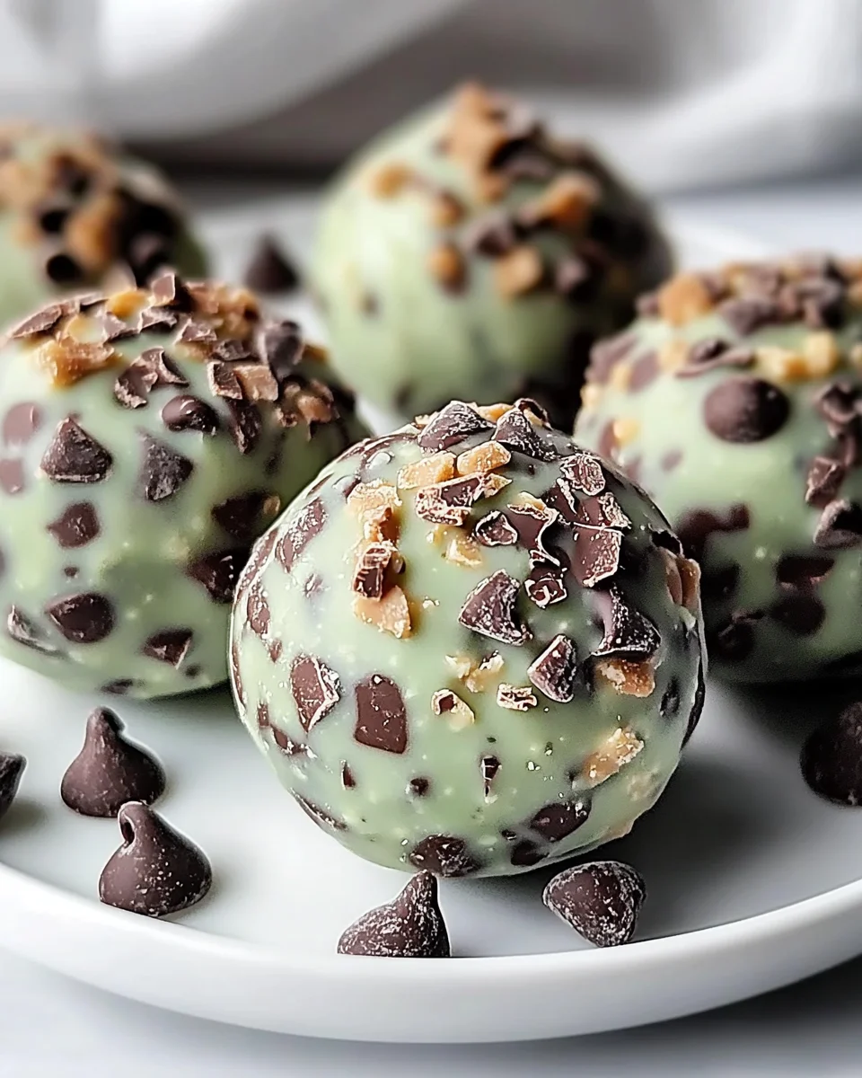 Mint Chocolate Chip Protein Balls