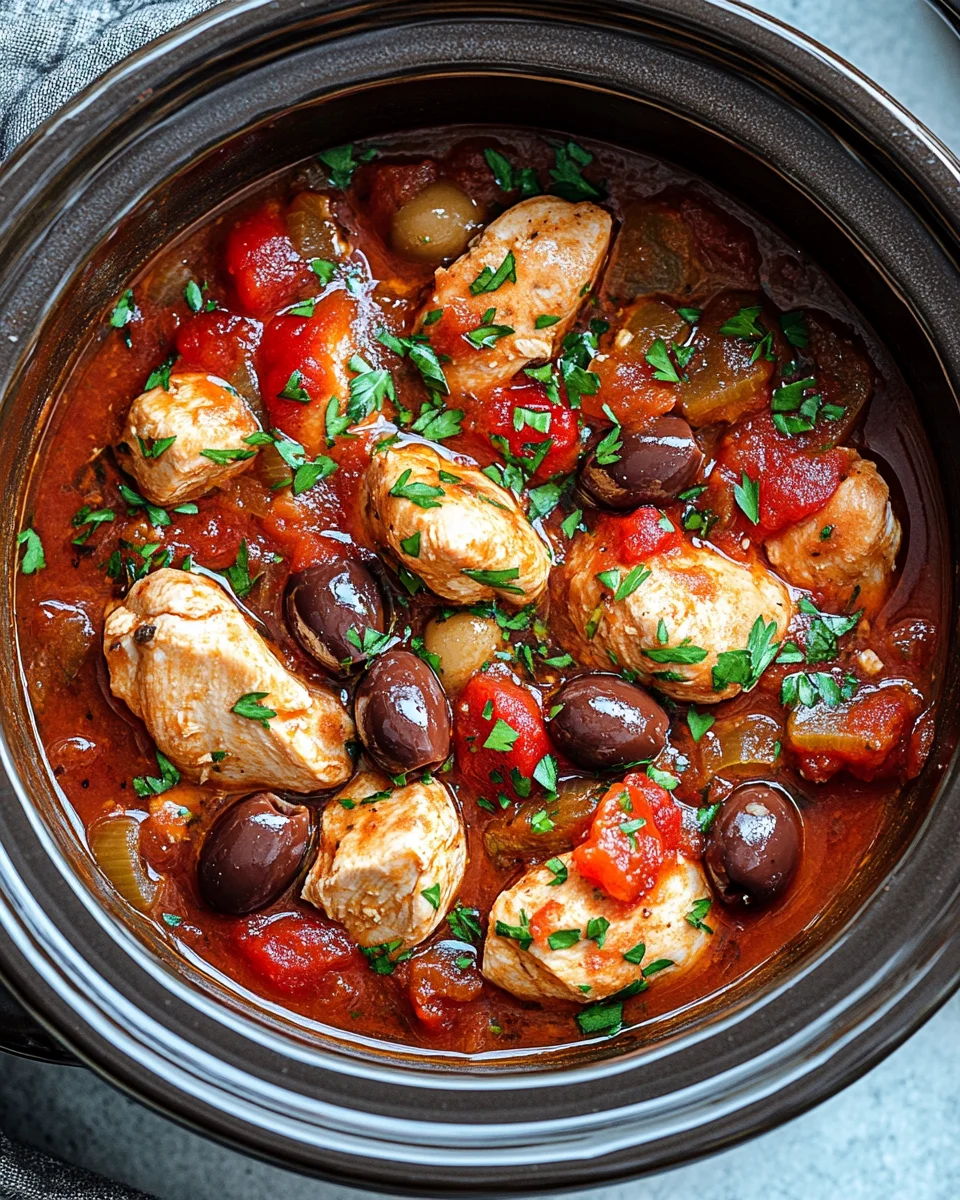 Slow Cooker Mediterranean Chicken