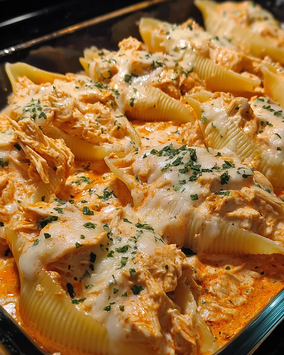 Creamy Buffalo Chicken Stuffed Shells