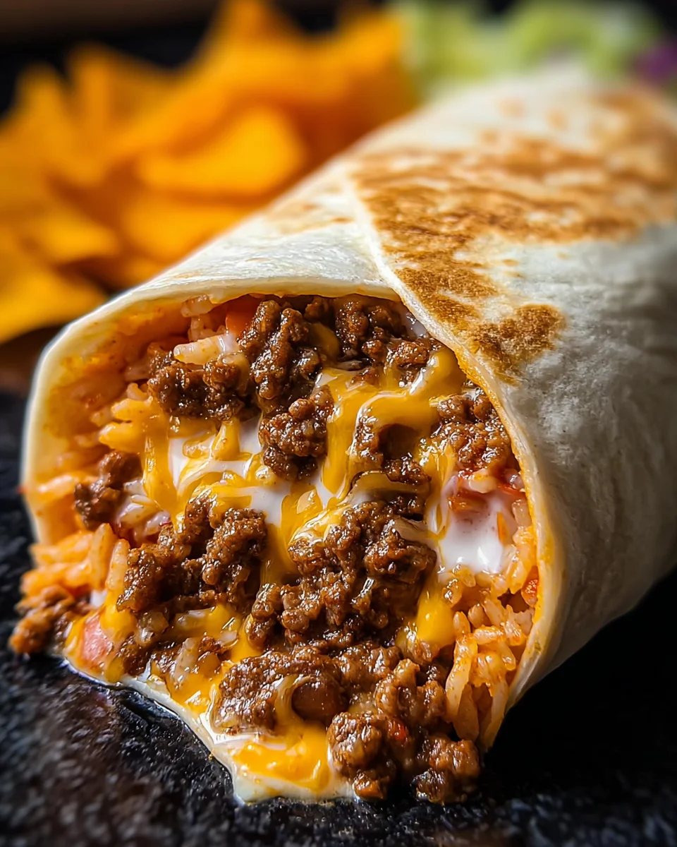 Stuffed Taco Bell Beef Burrito