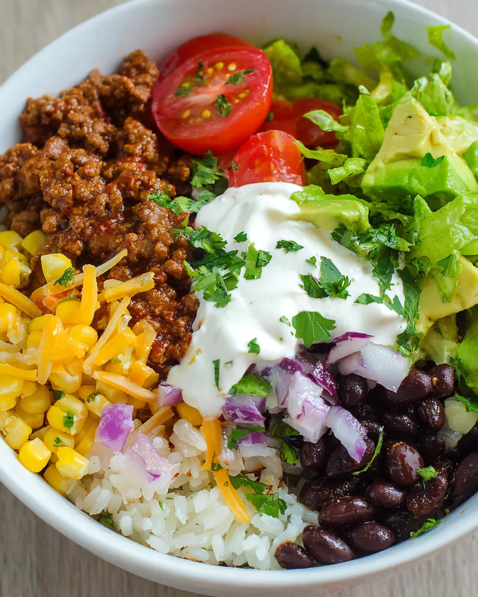 Ground Beef Burrito Bowls