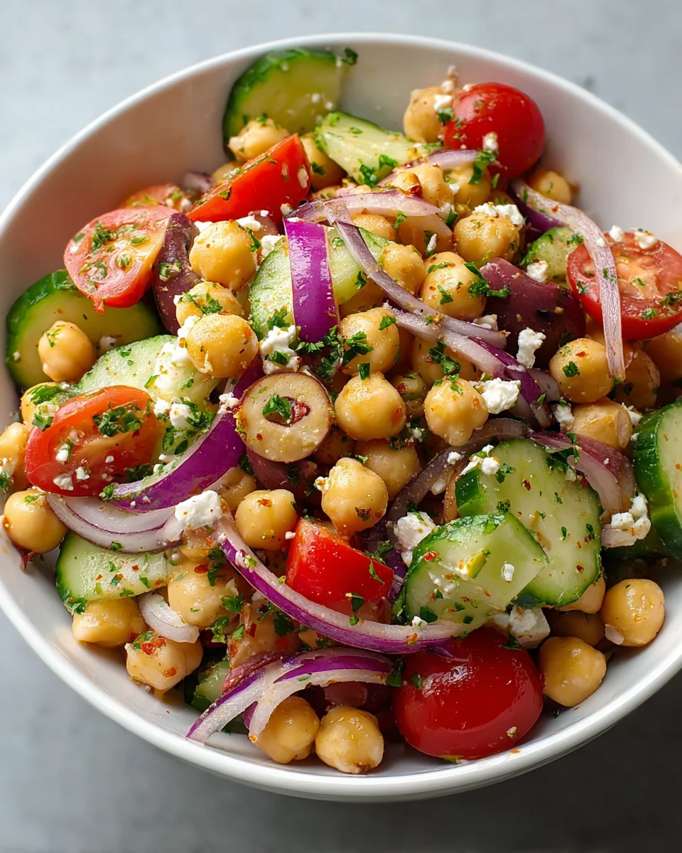 Chickpea Greek Salad