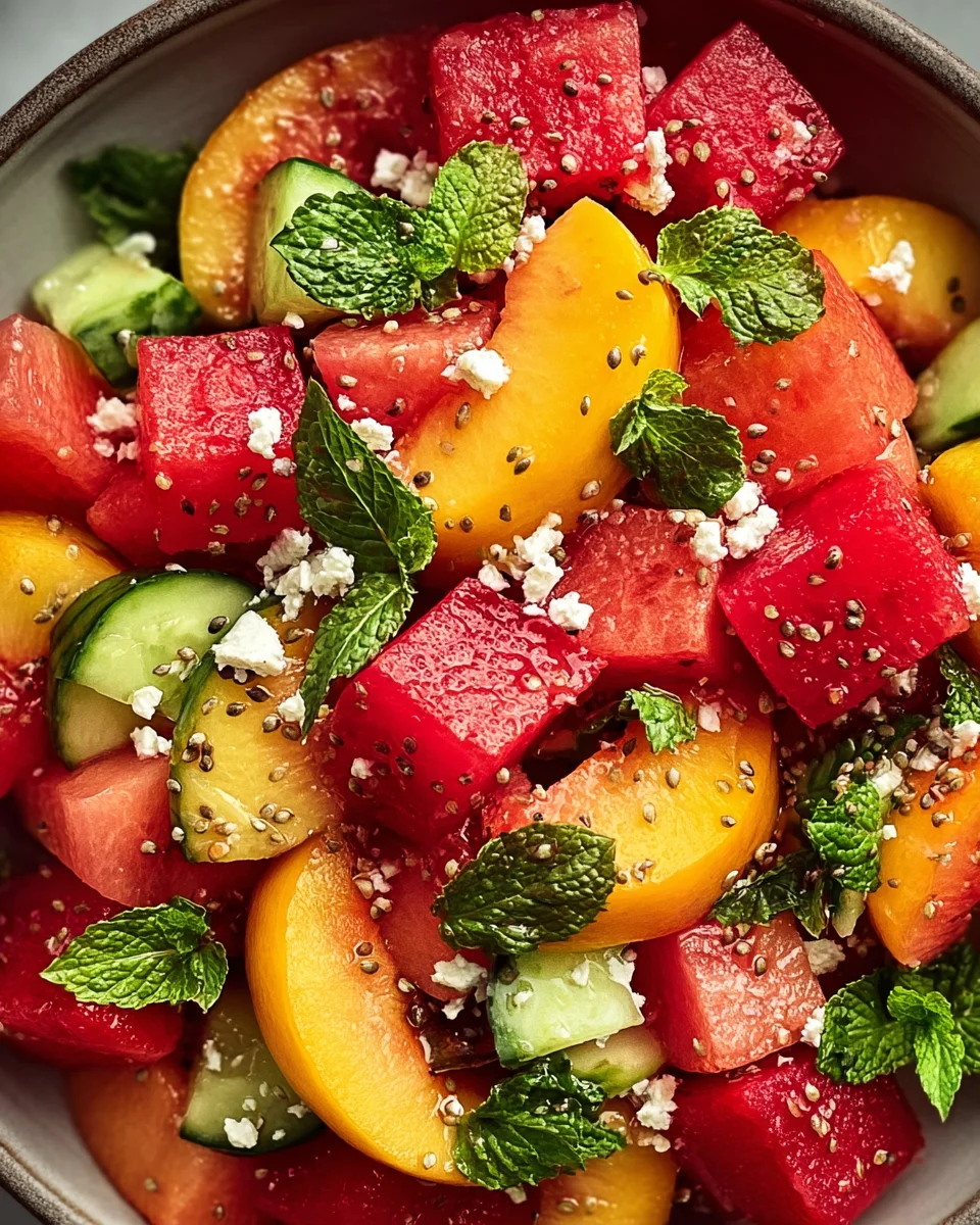 Summer Peach Watermelon Salad