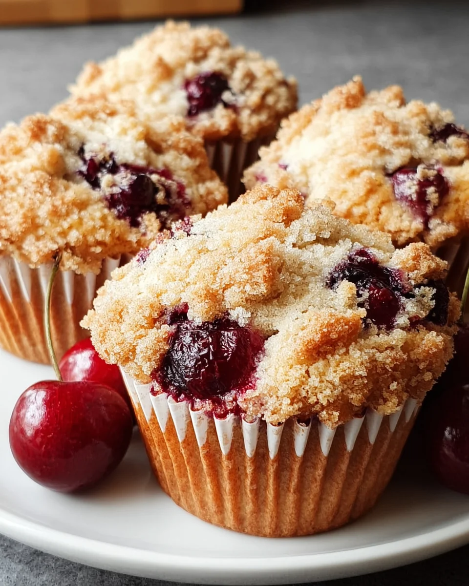 Cherry Cobbler Muffins are a must-try treat today!