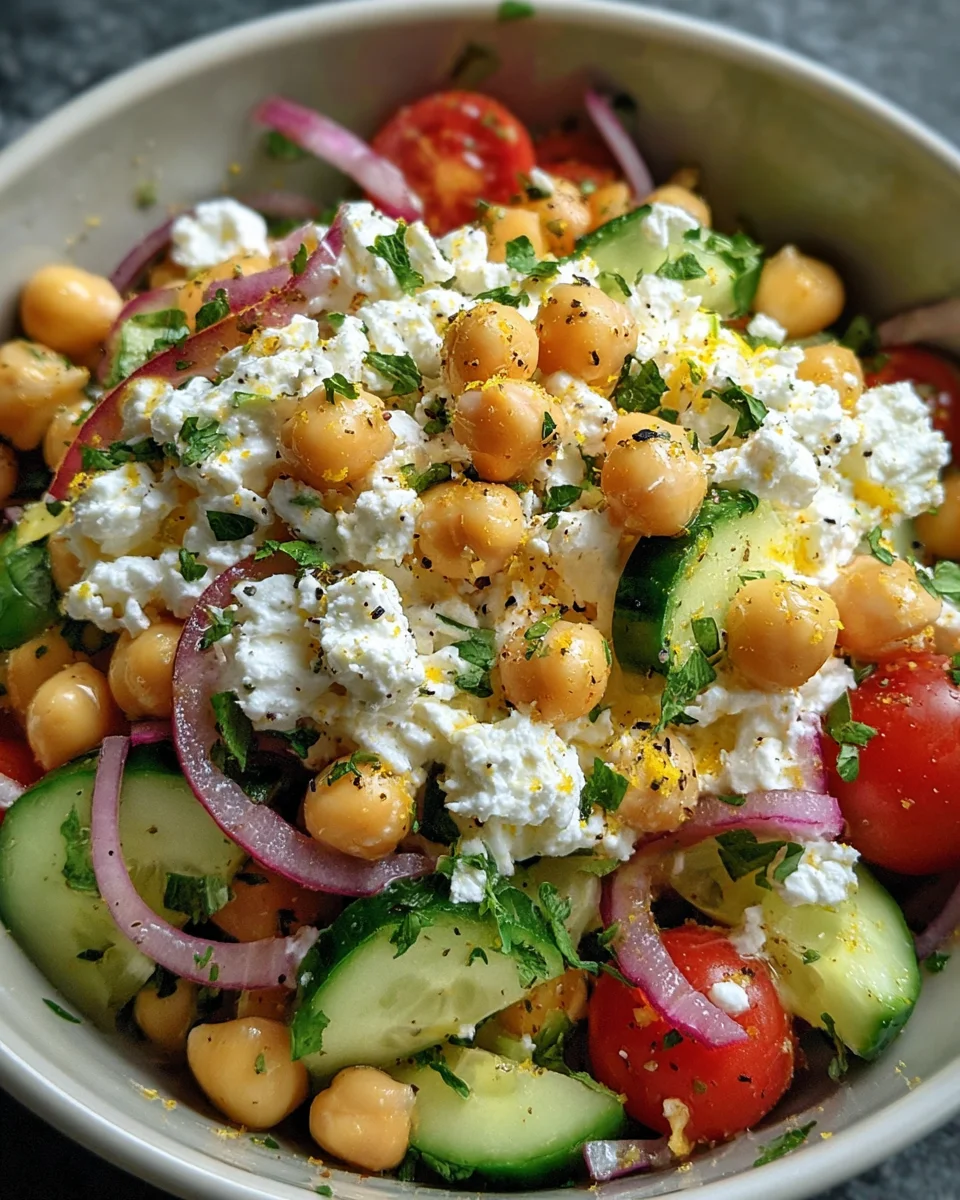Cottage Cheese and Chickpea Salad
