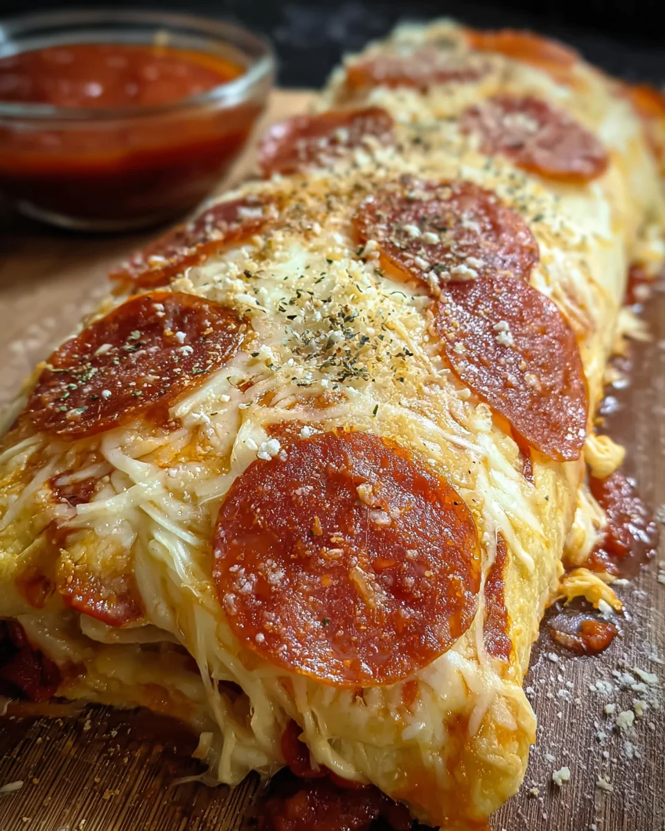 Tremendous Cheesy Pepperoni Stromboli