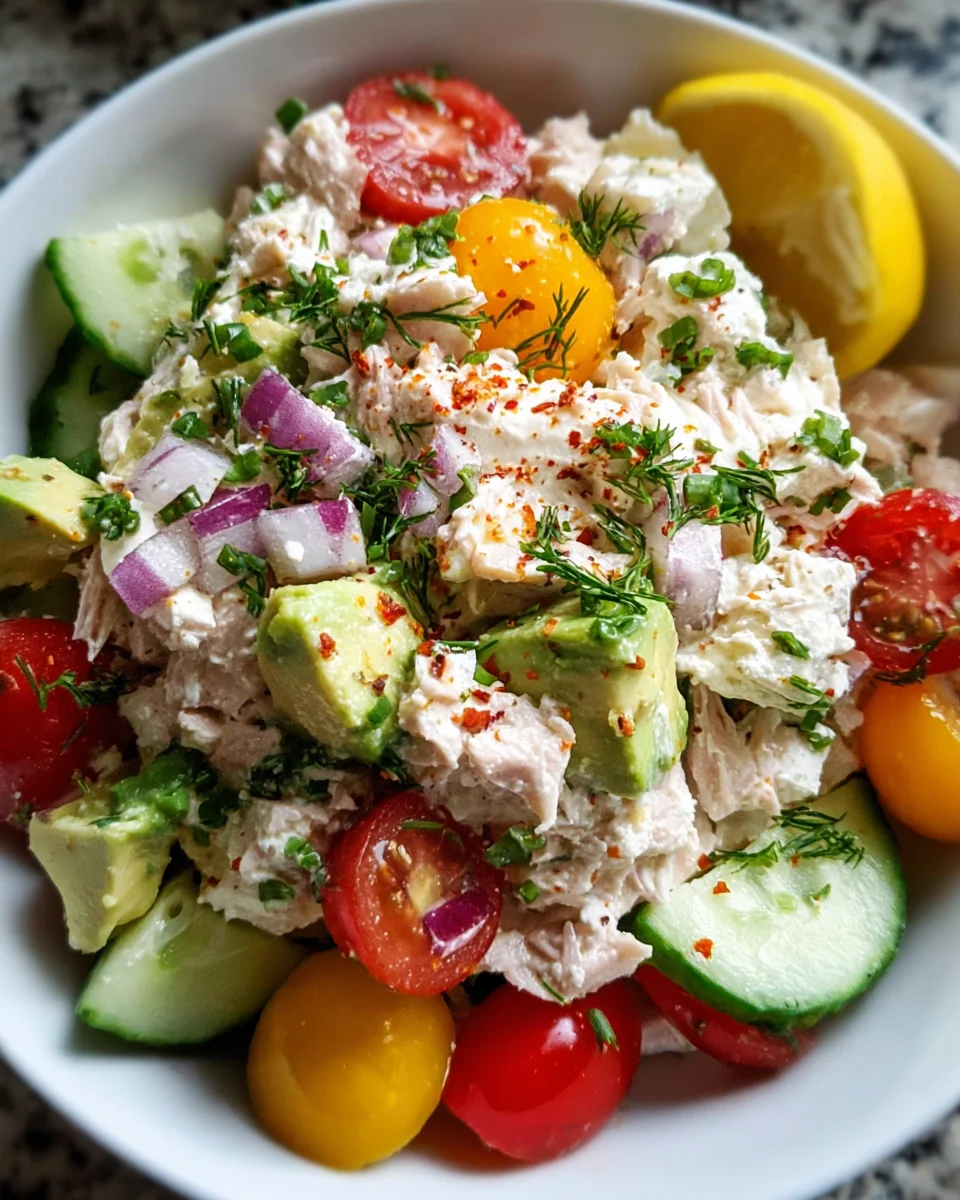 Tuna & Cottage Cheese Summer Salad
