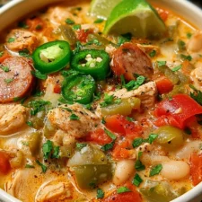 Zesty Cajun White Chicken Chili
