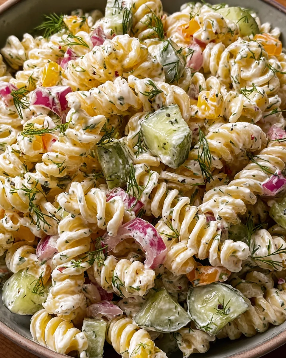 Classic Dill Pickle Pasta Salad