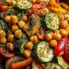 Zesty Roasted Lemon Dill Chickpeas & Veggies