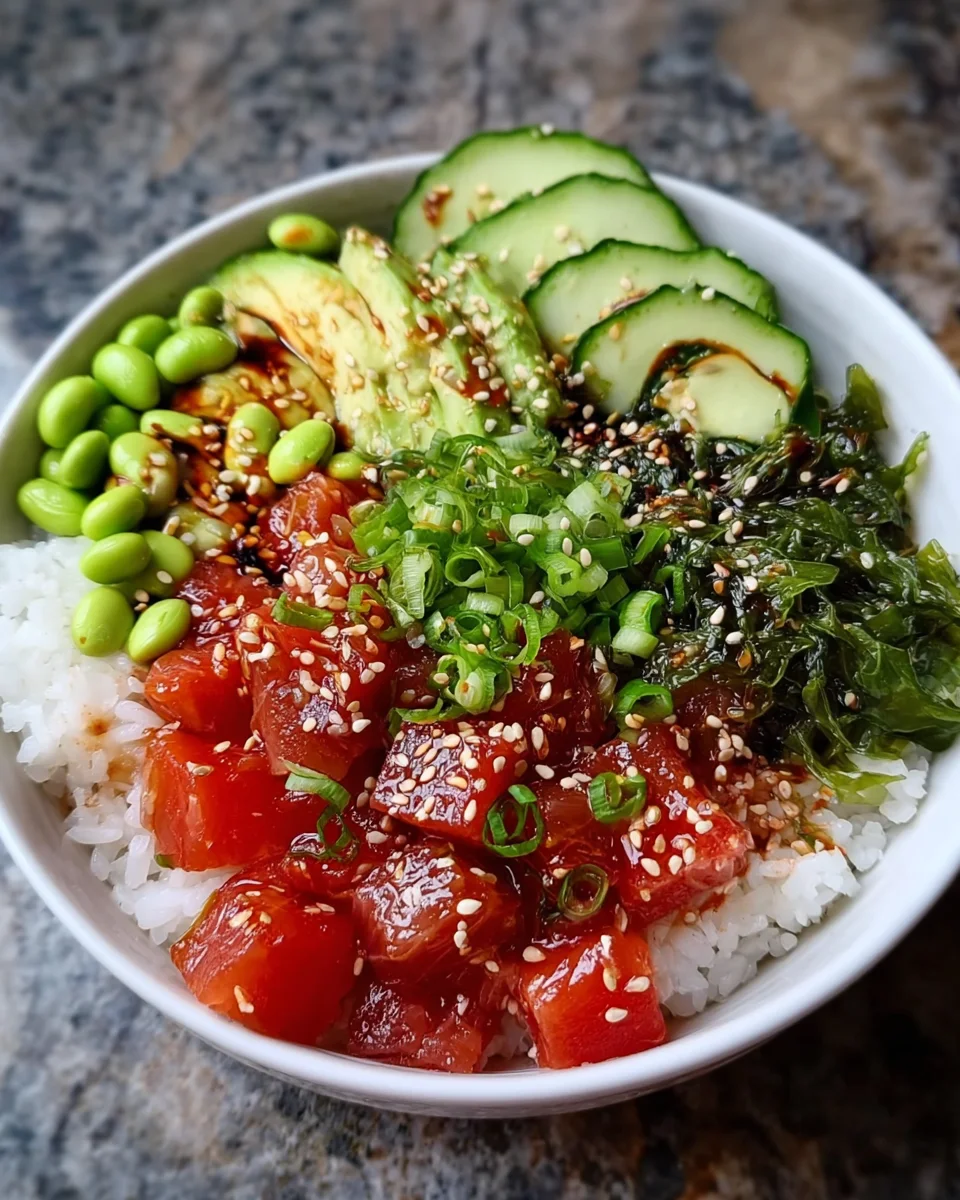 Smoked Watermelon “Tuna” Poke Bowl