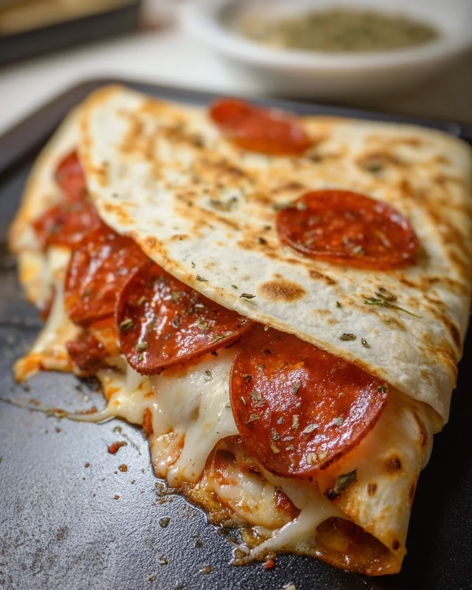 Pepperoni Pizza Quesadilla