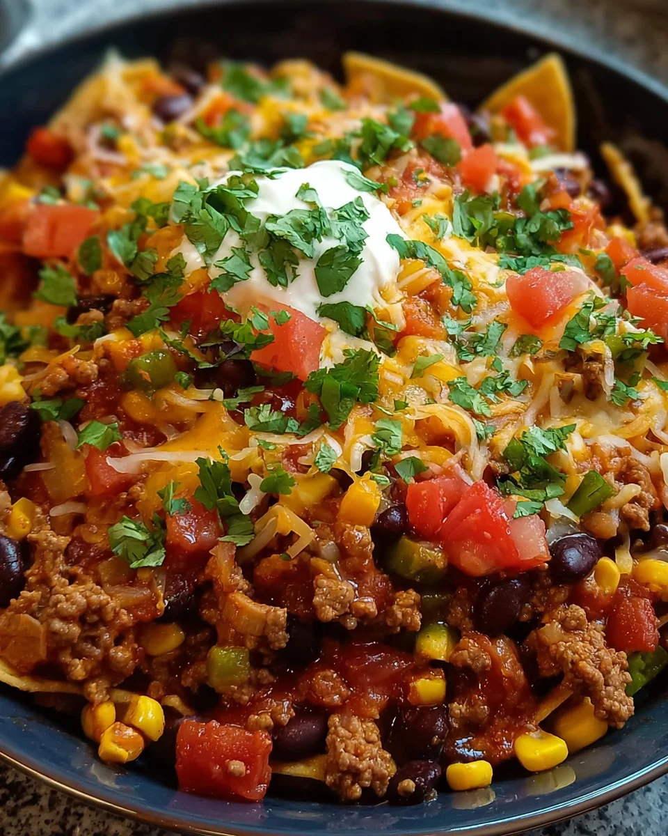 Slow Cooker Taco Casserole