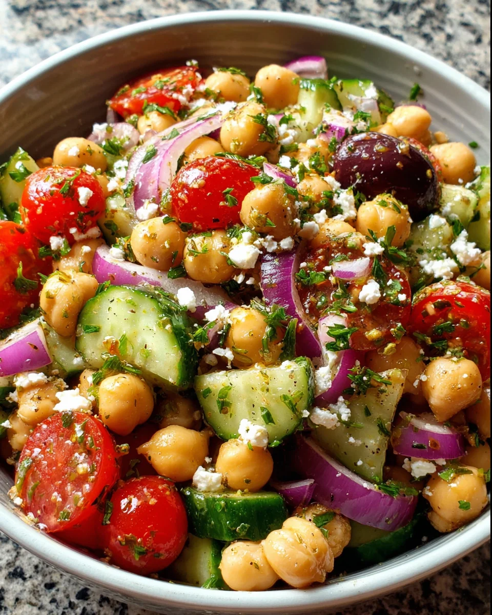 Greek Garbanzo Bean Salad: A Refreshing Delight Awaits!