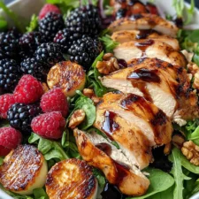 Blackberry Balsamic Grilled Chicken Salad
