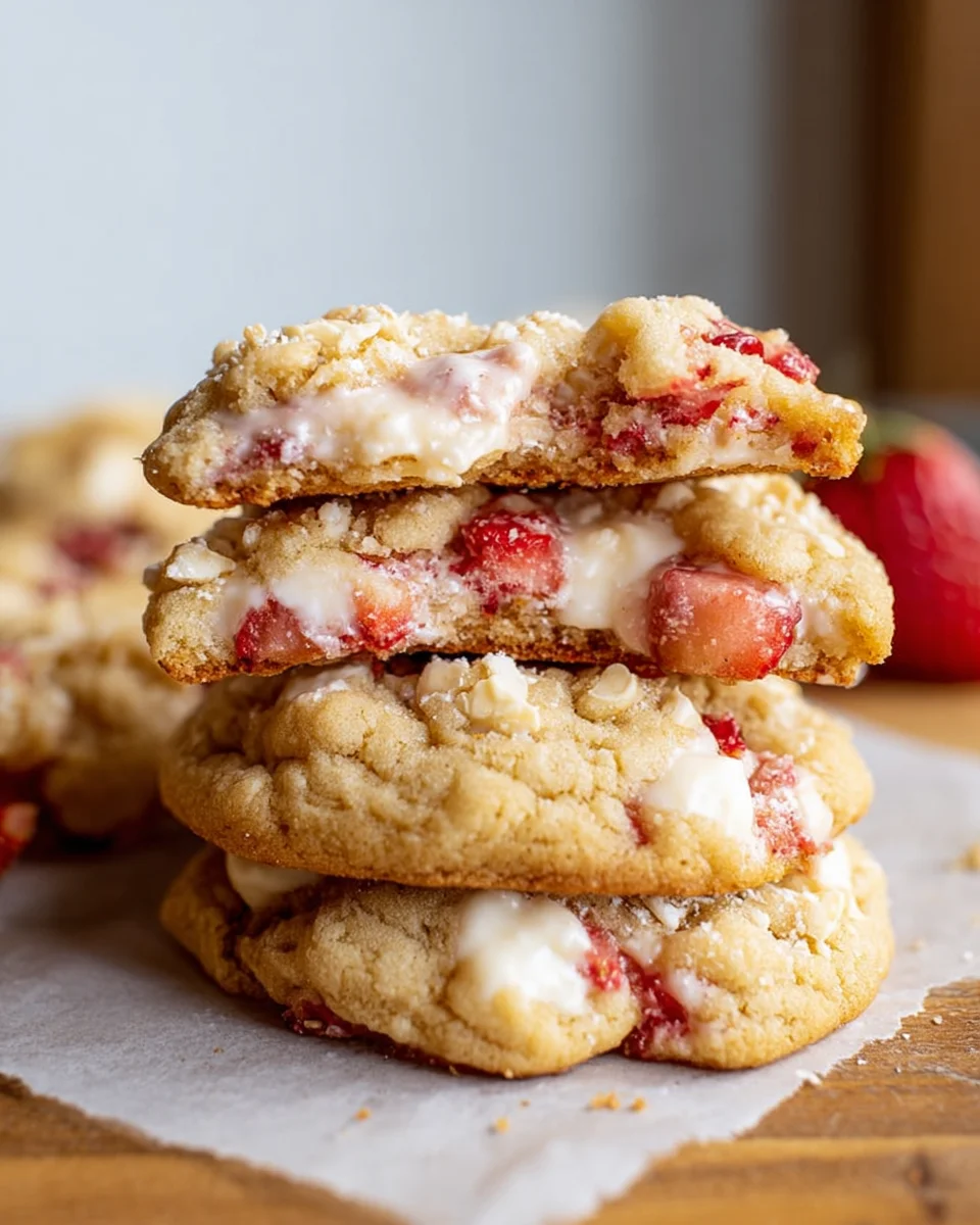 Strawberry cheesecake cookies