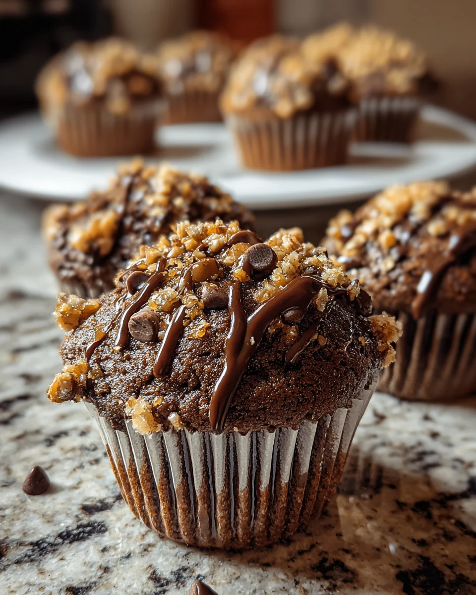 Chocolate Coffee Toffee Crunch Muffins are irresistible!