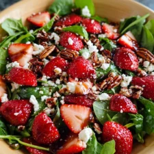 Spinach Strawberry Salad with Pecans