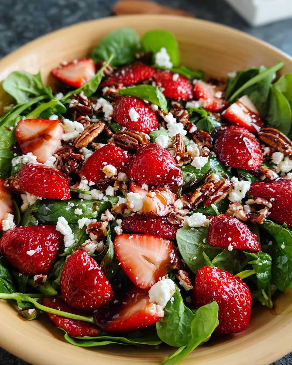 Spinach Strawberry Salad with Pecans: A Fresh Delight!