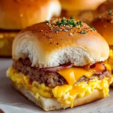 Tasty Hawaiian Roll Breakfast Sandwiches