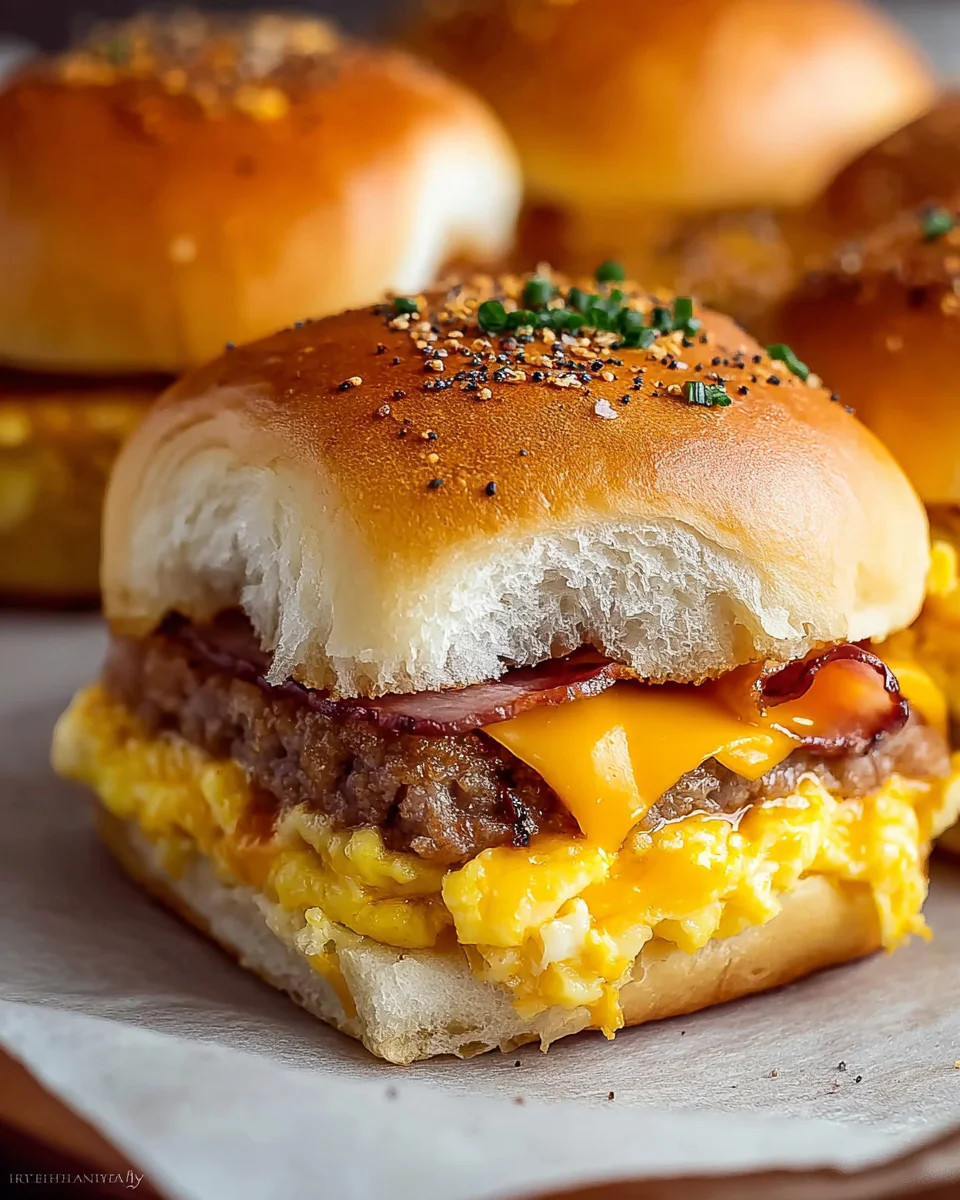 Tasty Hawaiian Roll Breakfast Sandwiches