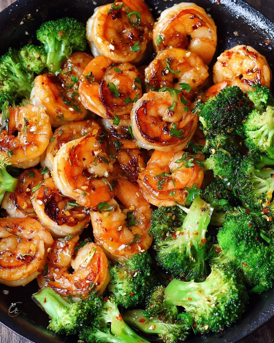 Honey Garlic Butter Shrimp & Broccoli