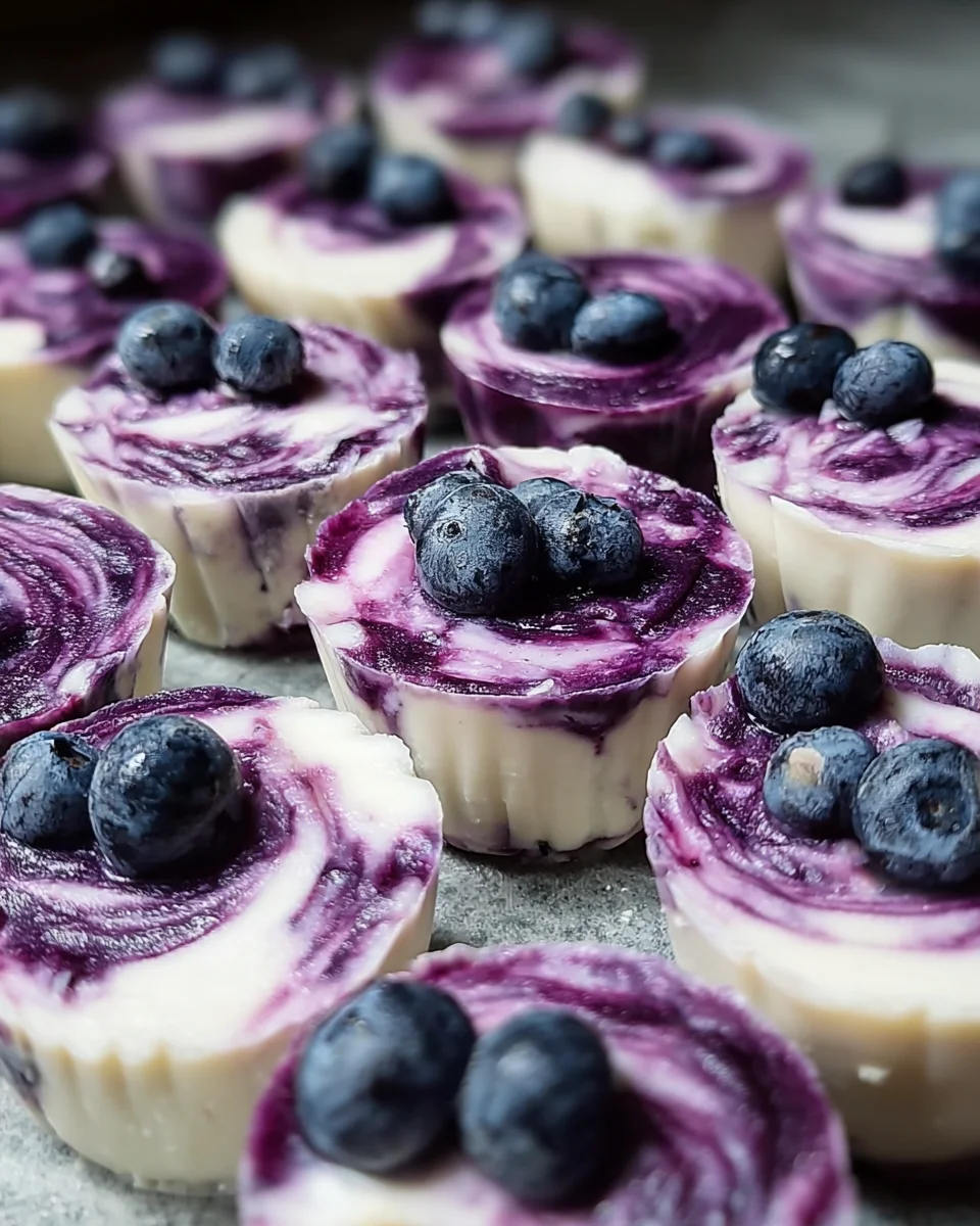 Blueberry Swirl Yogurt Bites
