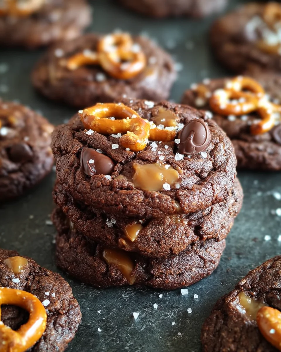 Chocolate Salted Caramel Pretzel Cookies Delight You!