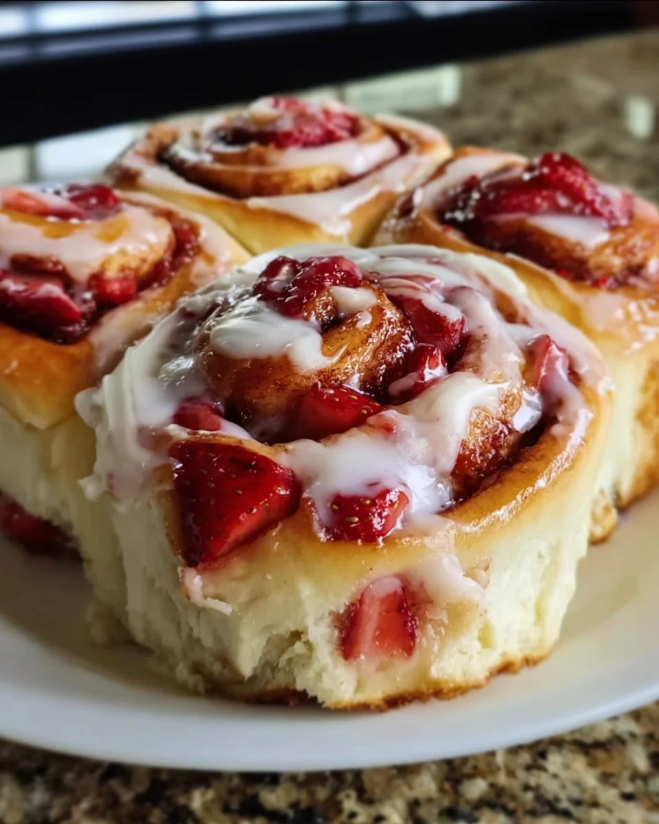 Strawberry Cheesecake Cinnabon Rolls