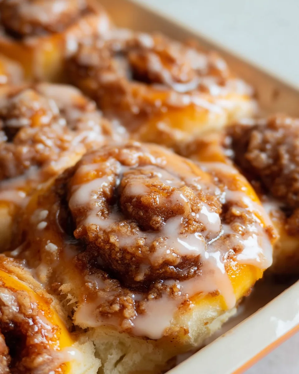 Peach Cobbler Cinnamon Rolls