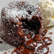 Cinnamon spiced chocolate lava cakes