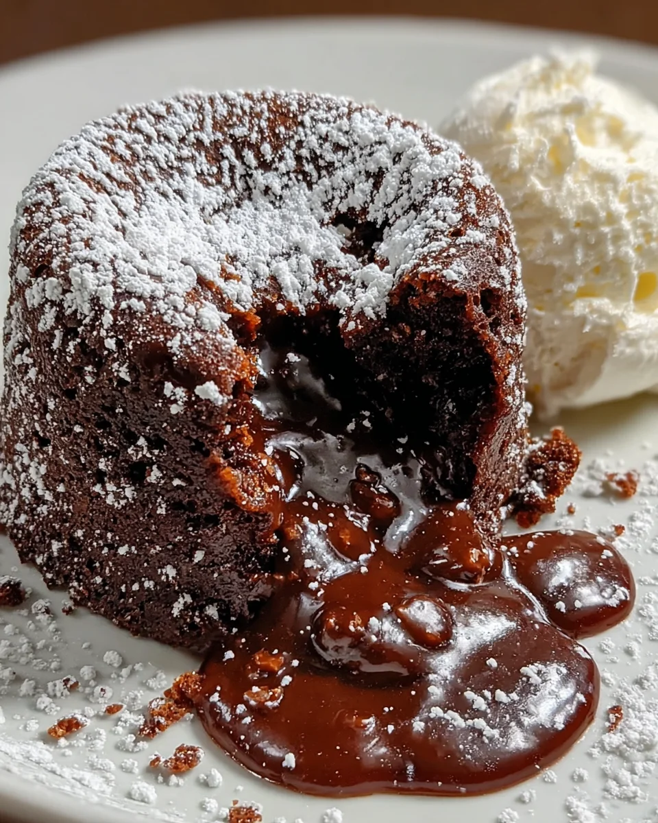 Cinnamon spiced chocolate lava cakes