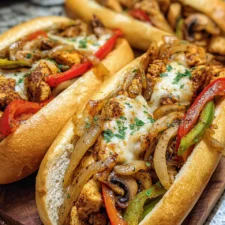 Chicken Cheese Steak Sandwiches