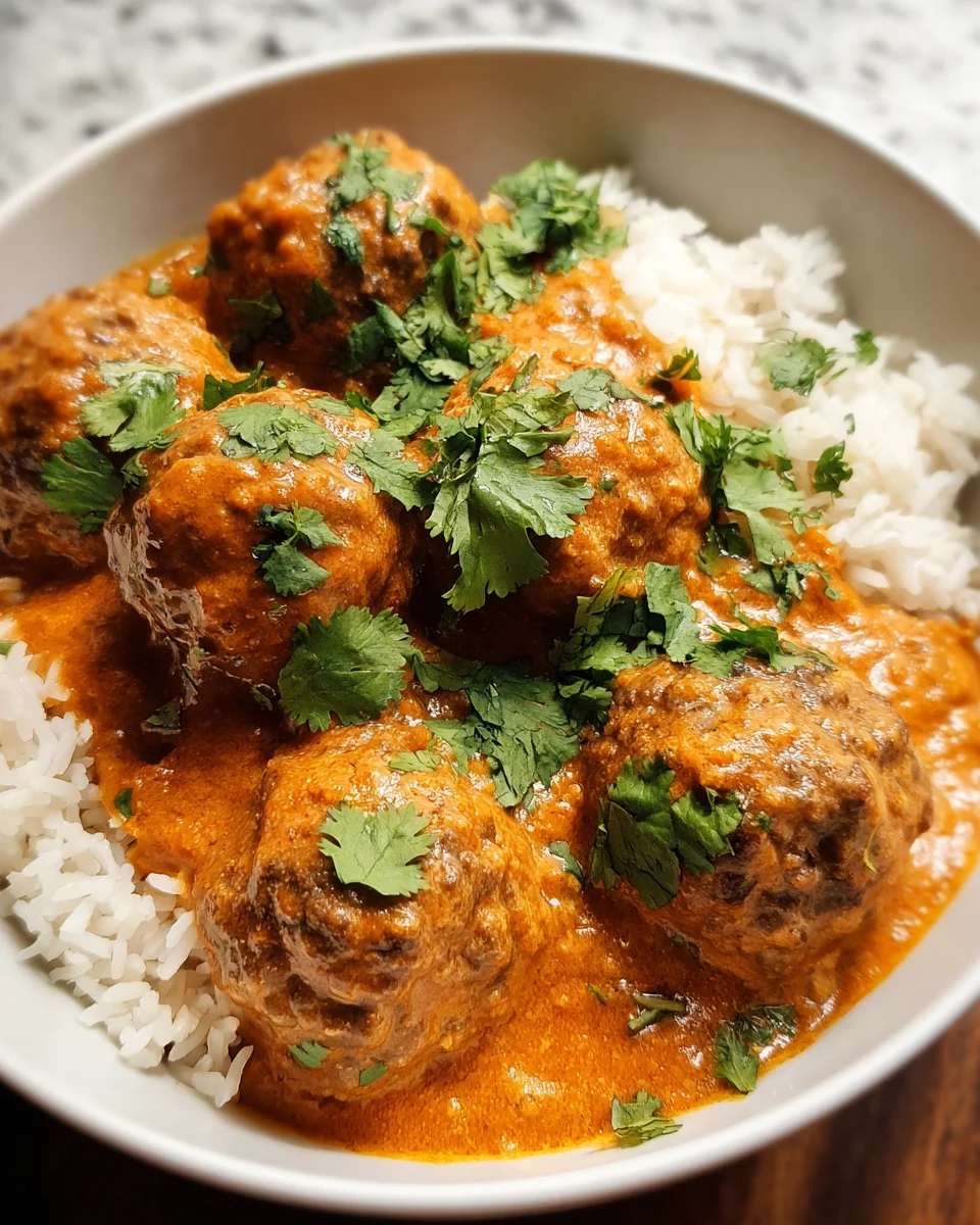 Indian Meatballs in Curry Sauce