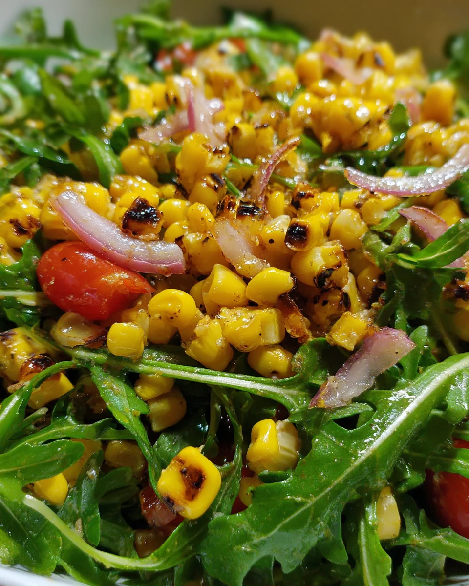 Charred Corn and Arugula Salad