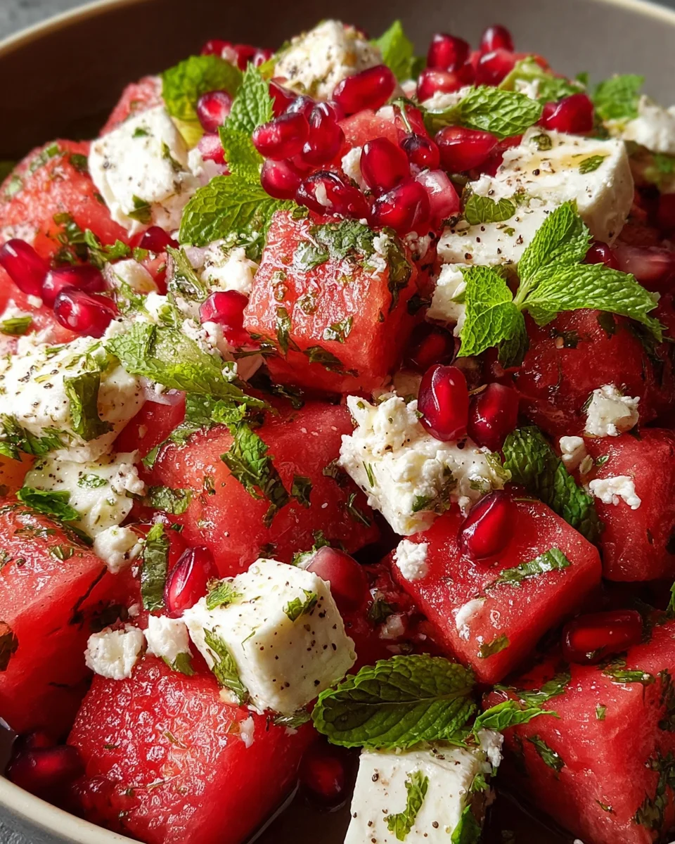 Honey Feta Watermelon Salad