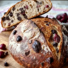Fresh Cherry Chocolate Sourdough Bread