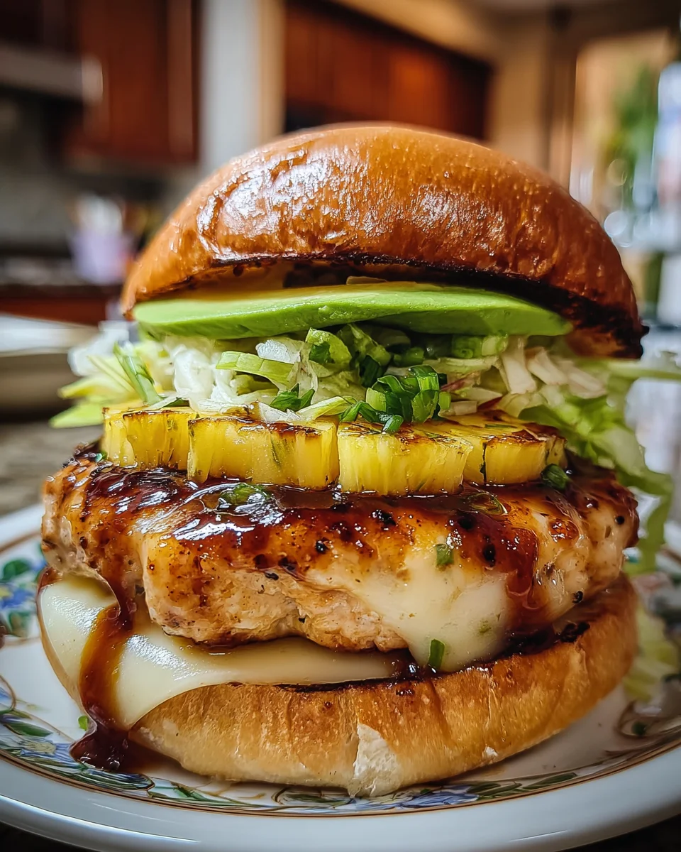 Tropical Hawaiian Chicken Burger