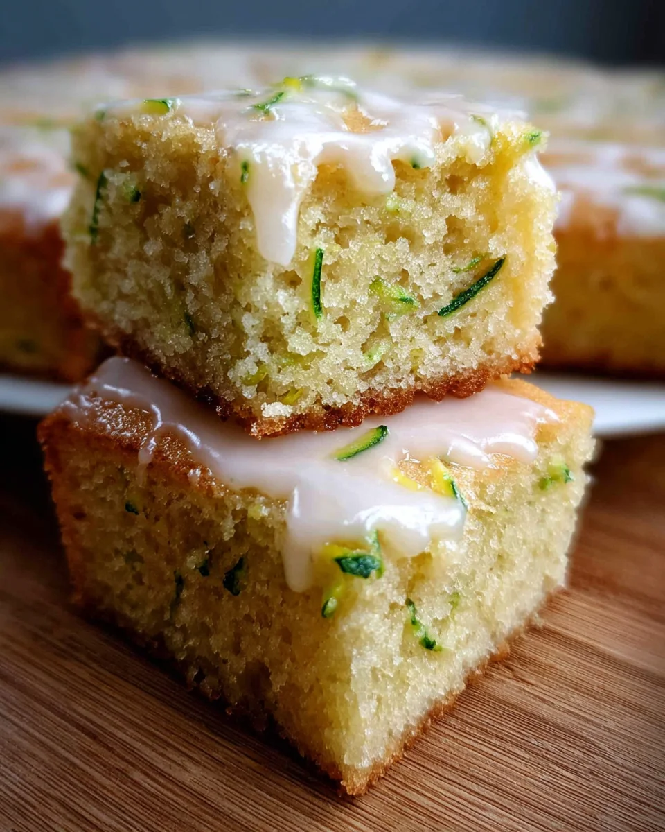Lemon Zucchini Bars with Glaze