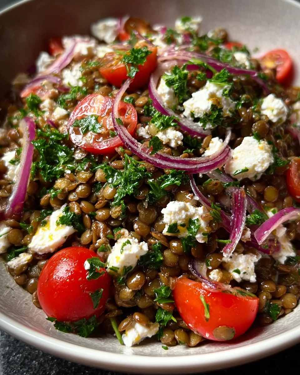 Lentil & Feta Salad with Parsley