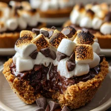 Mini S'mores Brownie Pies