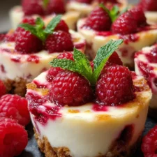 Raspberry Mini Cheesecakes