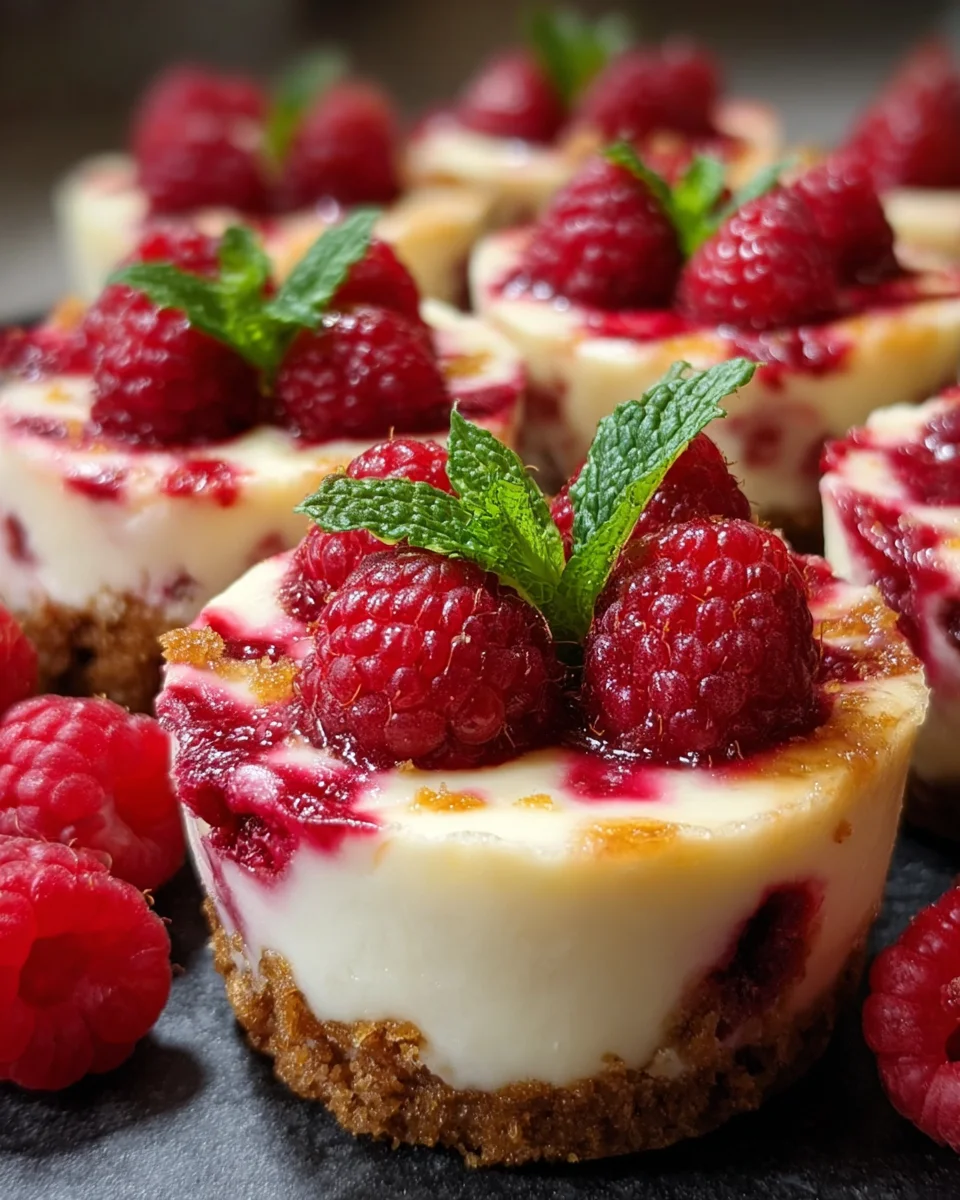 Raspberry Mini Cheesecakes