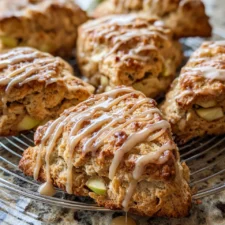 Apple Scones with Maple Glaze