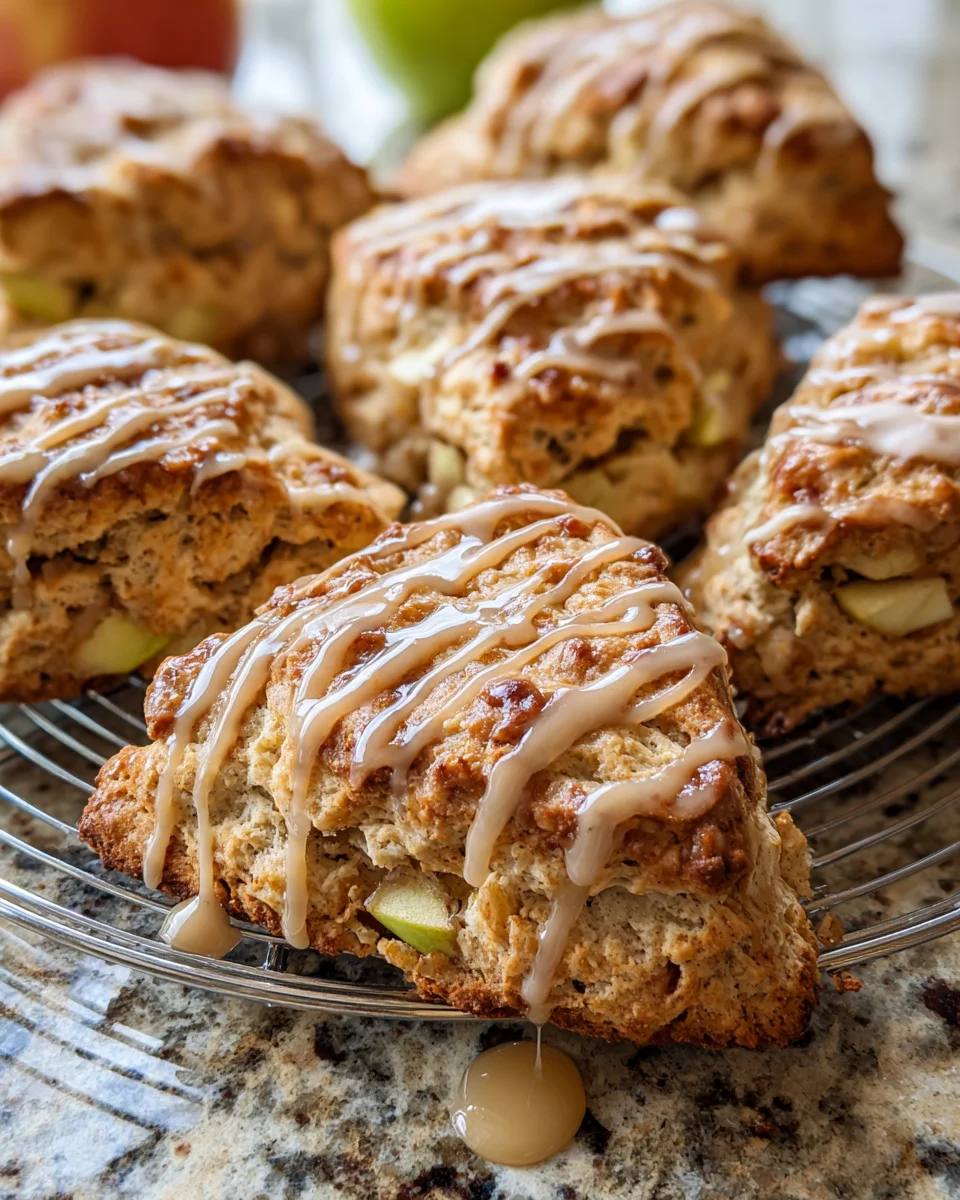 Apple Scones with Maple Glaze