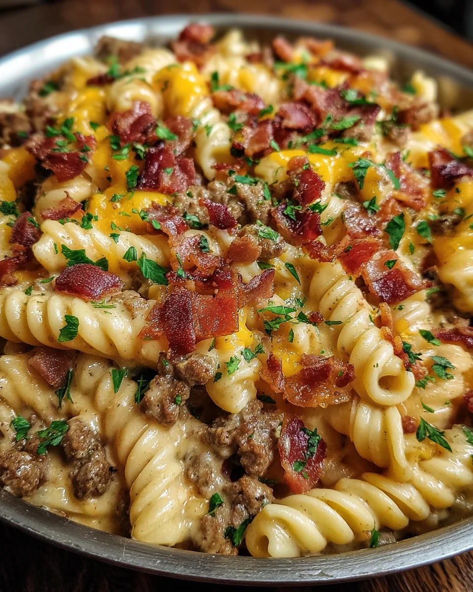 Loaded Bacon Cheeseburger Pasta