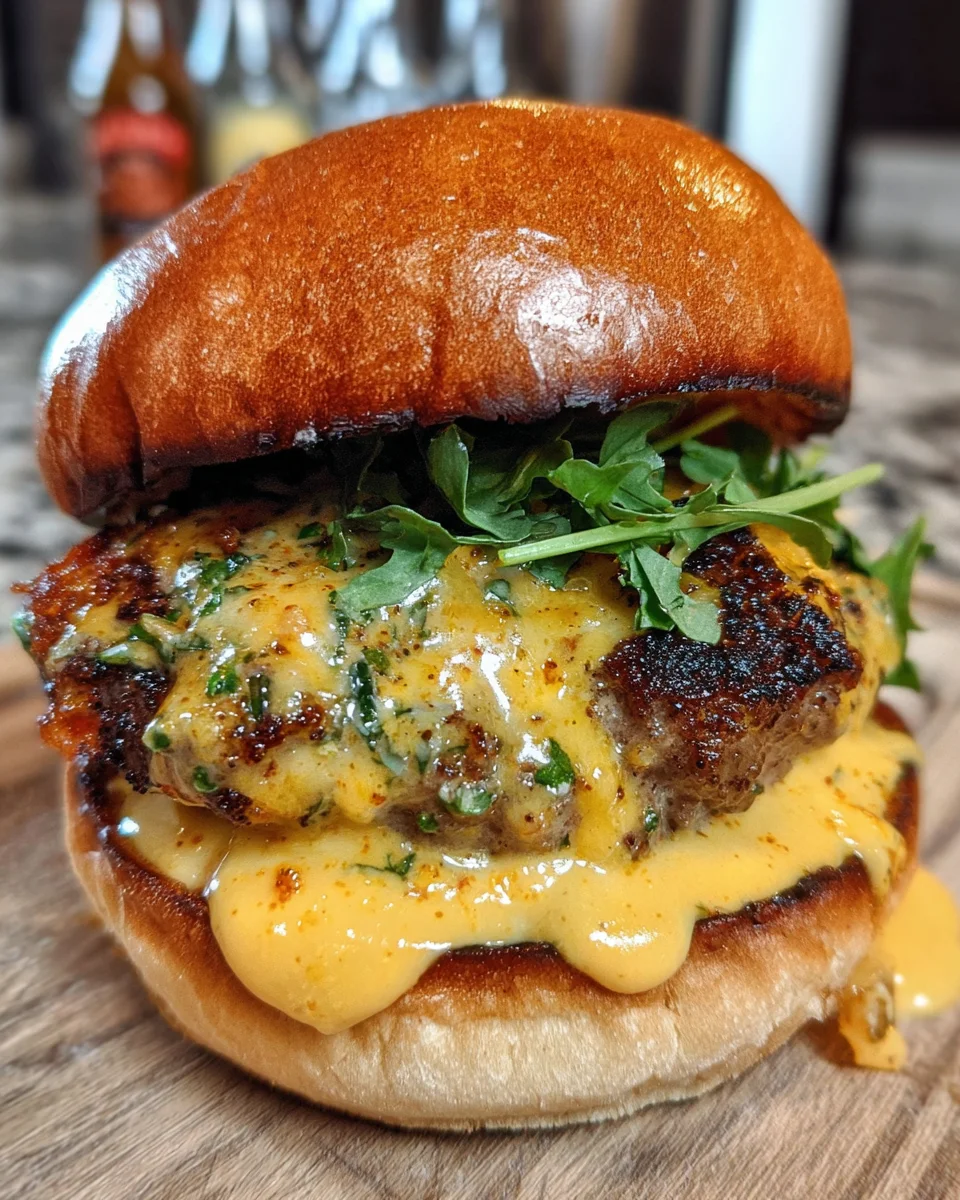 Smoked Cajun Burgers Cheese
