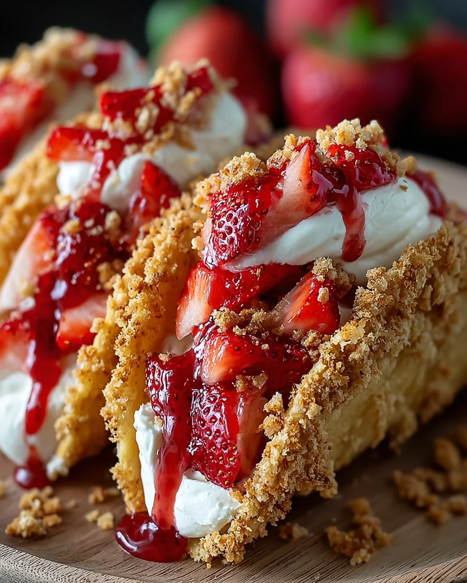 Strawberry Crunch Cheesecake Tacos