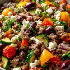 Mediterranean Ground Beef Stir-Fry
