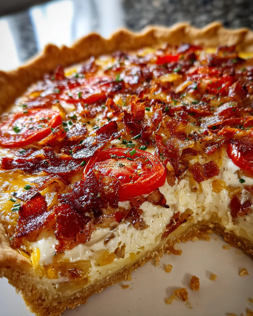 Bacon Onion Tomato Pie